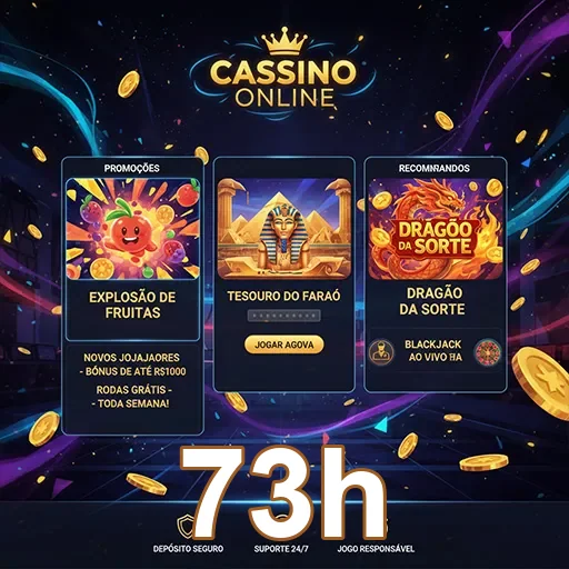Promoções de cassino online no 73h, oferecendo jogos e bônus atraentes aos usuários.