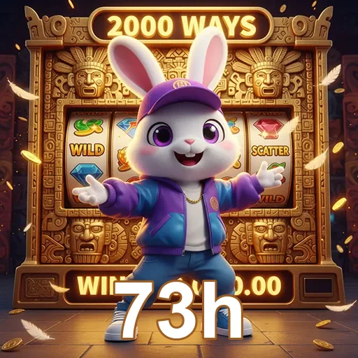 Coelho jogando em máquinas caça-níqueis no 73h, diversão garantida em cada rodada.